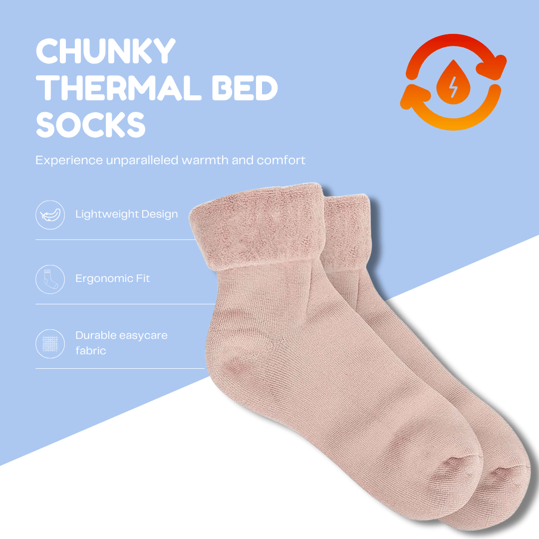 3 Pairs Womens Thermal Bed Socks Super Soft Winter Slipper Socks Cozy Nighttime Warm Footwear for Cold Feet with Snug Fit UK Sizes 4-7 by Sock Stack