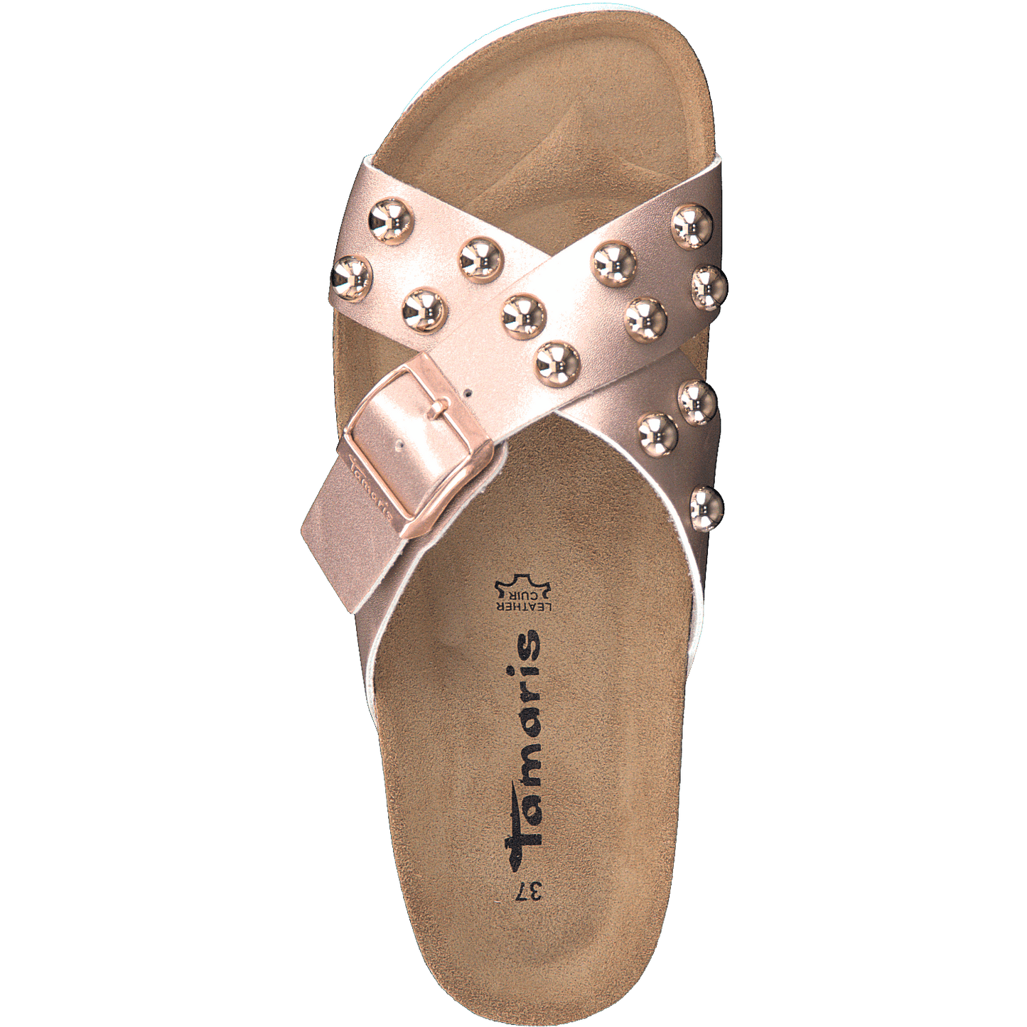 Tamaris Slip-on Slippers Buckle with Studs Rose/Gold
