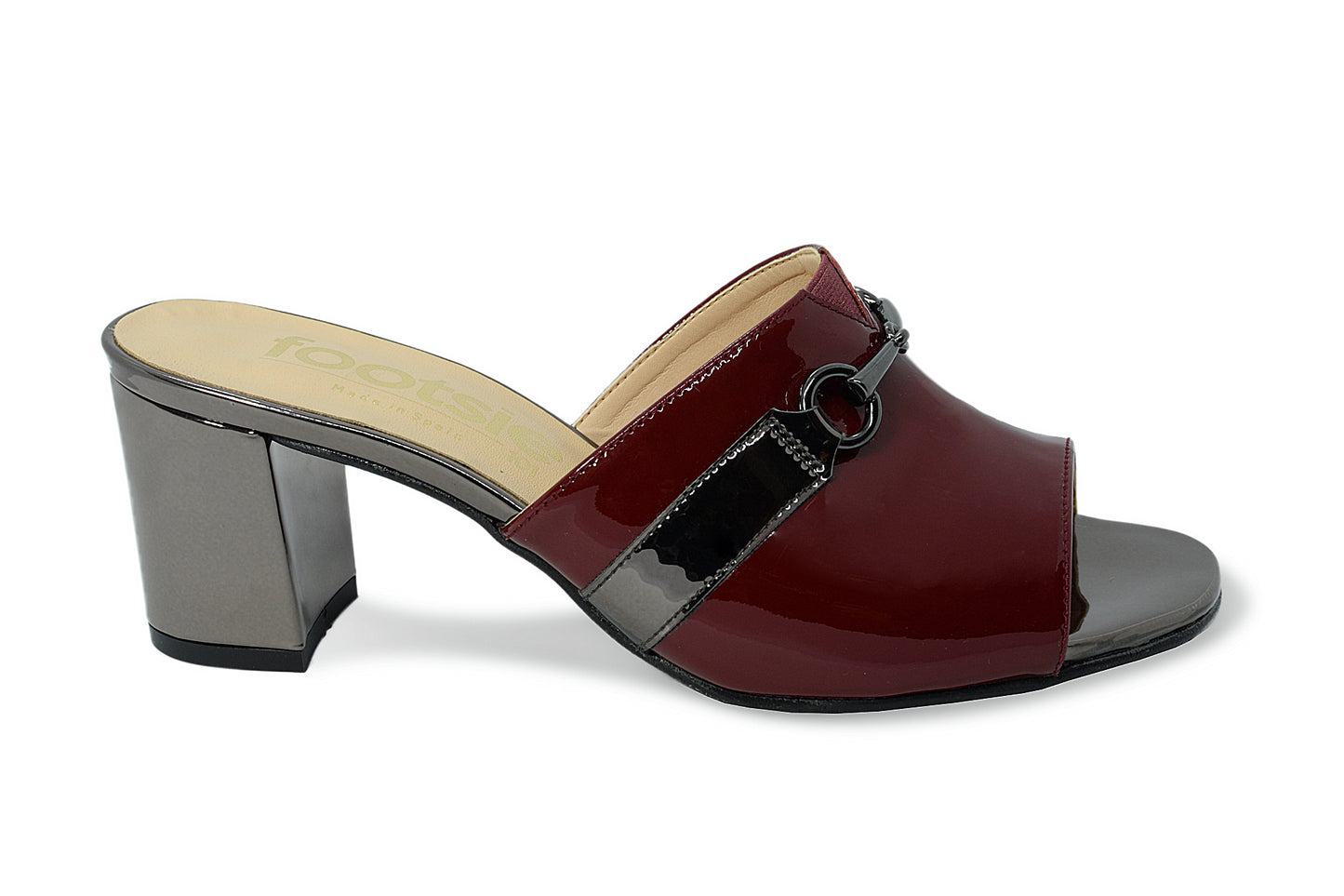 Footsie F3362A 981 Burgundy and Pewter