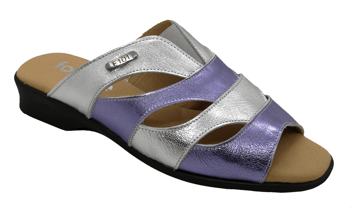 Footsie mule 6523 MTO Violet/Silver