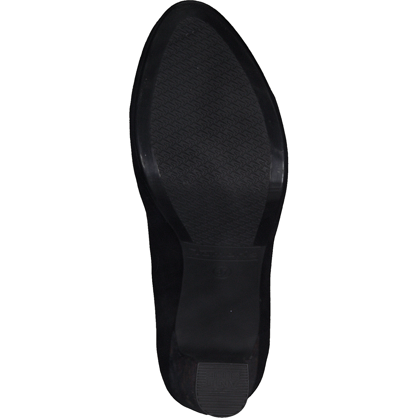 Tamaris Black Funnel Floral Heel Shoes
