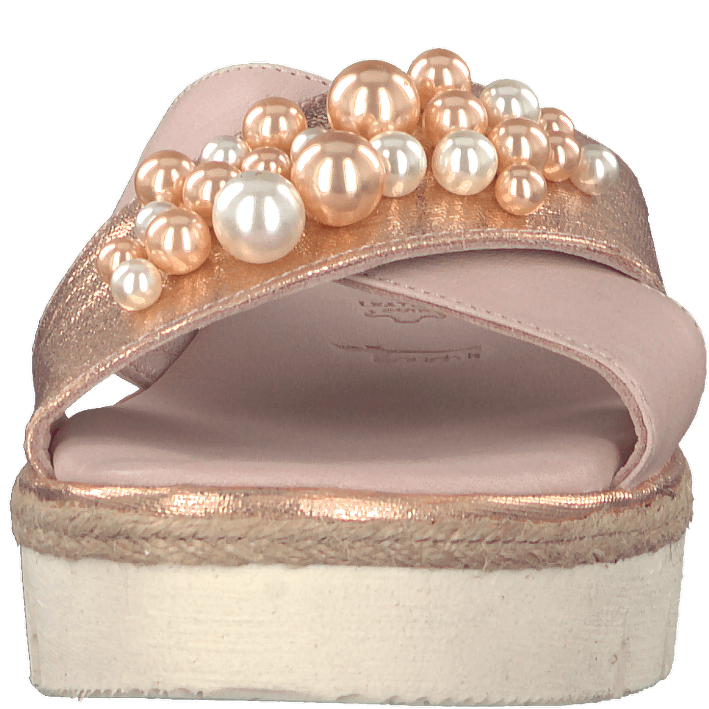 Tamaris Slip-on Slippers with Pearls - Rose