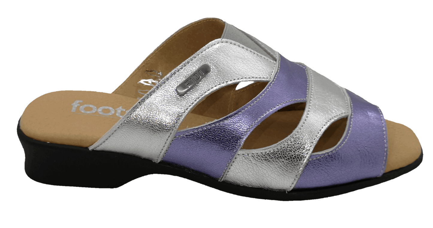 Footsie mule 6523 MTO Violet/Silver