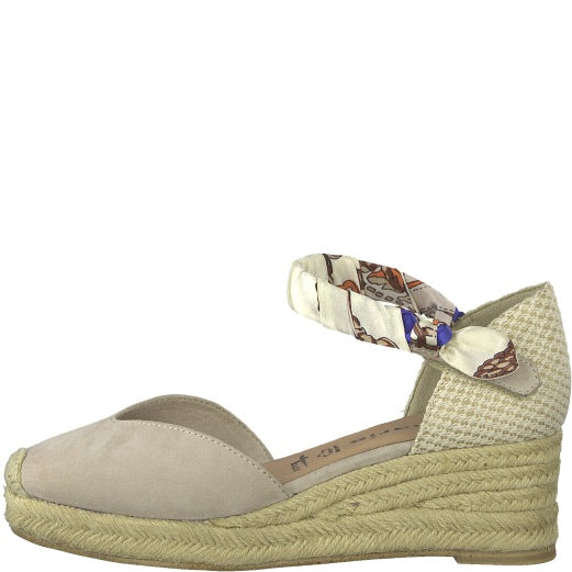 Tamaris Espadrilles Sandales Satin Strap - Beige