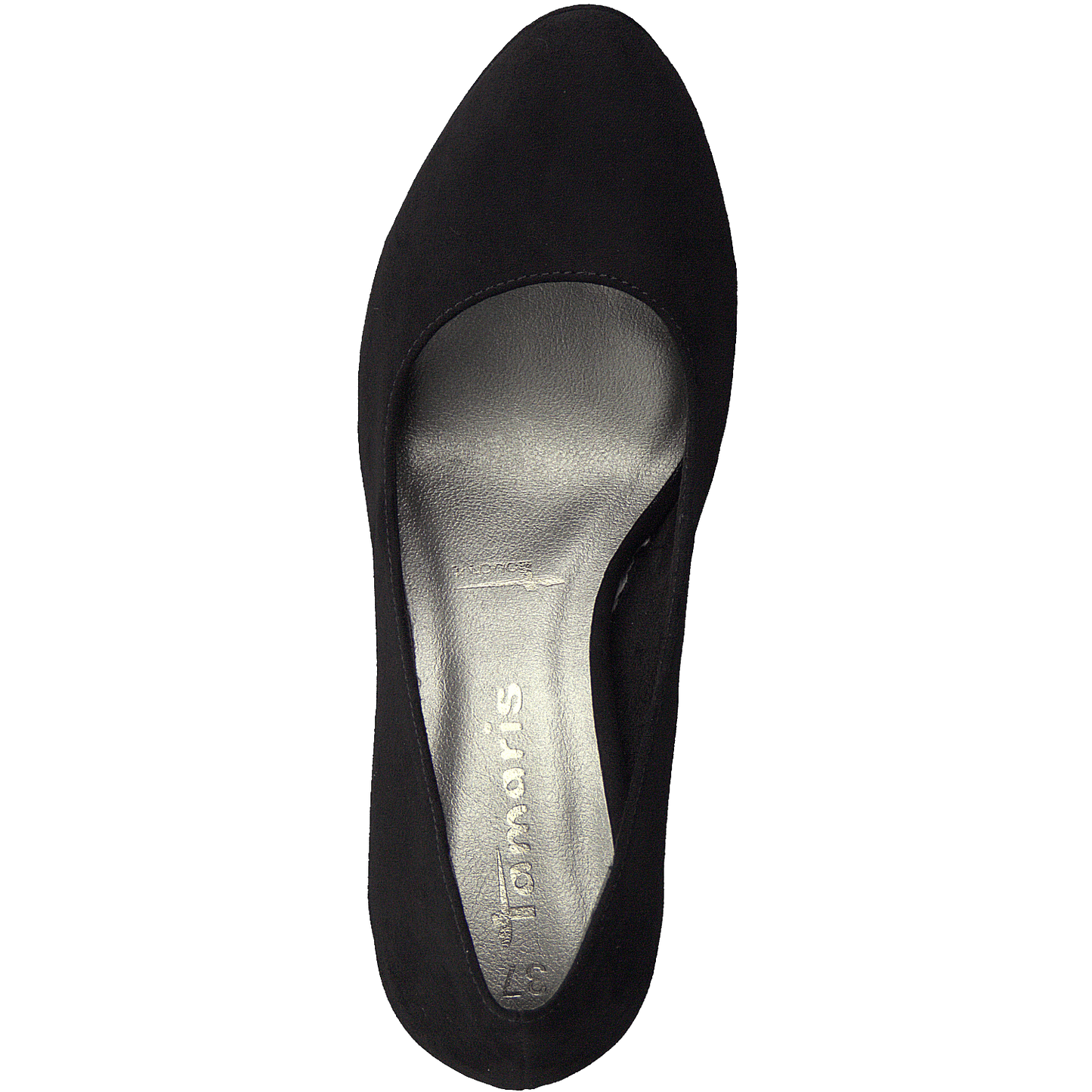 Tamaris Black Funnel Floral Heel Shoes