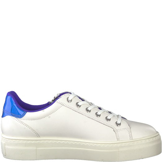 حذاء Tamaris Classic Look Laced / Zip Pump - أبيض/ملكي