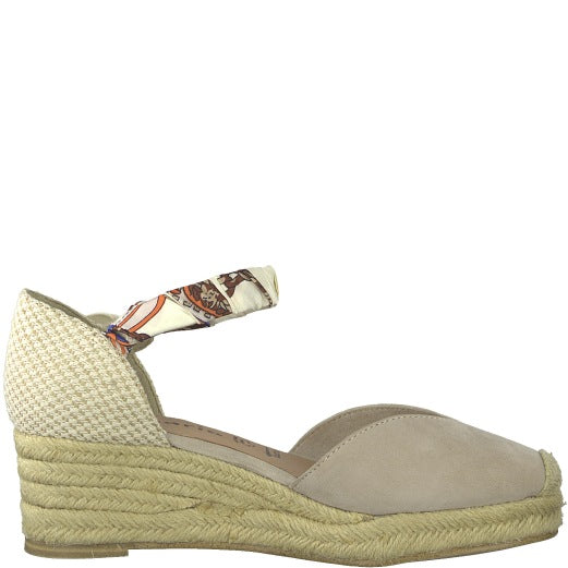 Tamaris Espadrilles Sandales Satin Strap - Beige