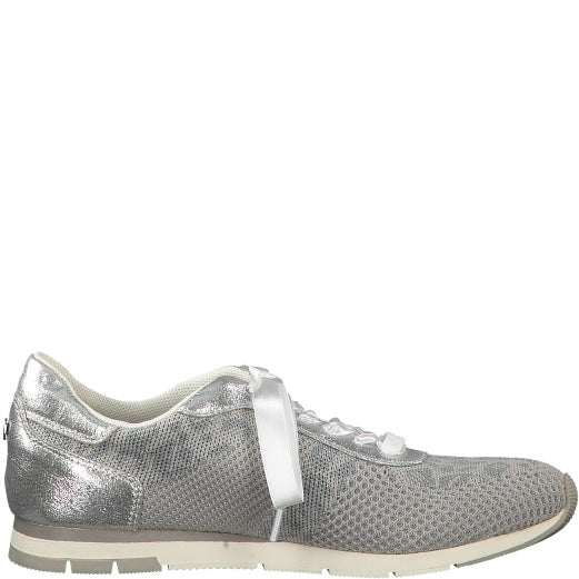 حذاء Tamaris Lace Pump باللون الرمادي الفاتح