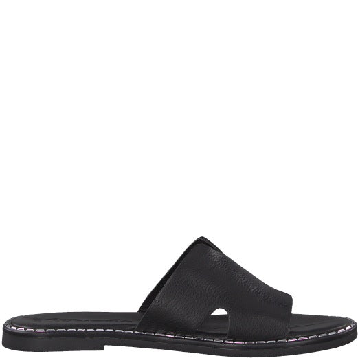 Tamaris Stylish Slide Mules - Black