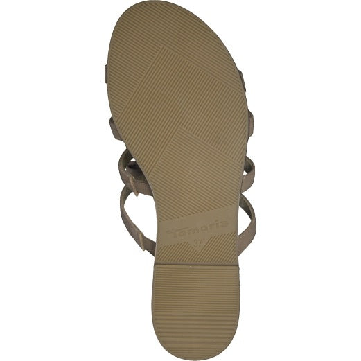 Tamaris Bow Slip on Sandals - Old Rose
