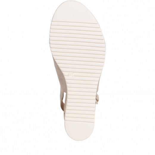 حذاء Tamaris Wedge Peep Toe Sling Back - شامبانيا/لؤلؤي