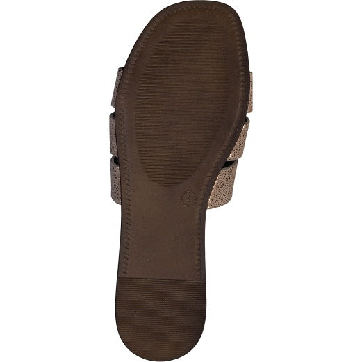 Tamaris Casual Soft Flat Leather Mules - Rose