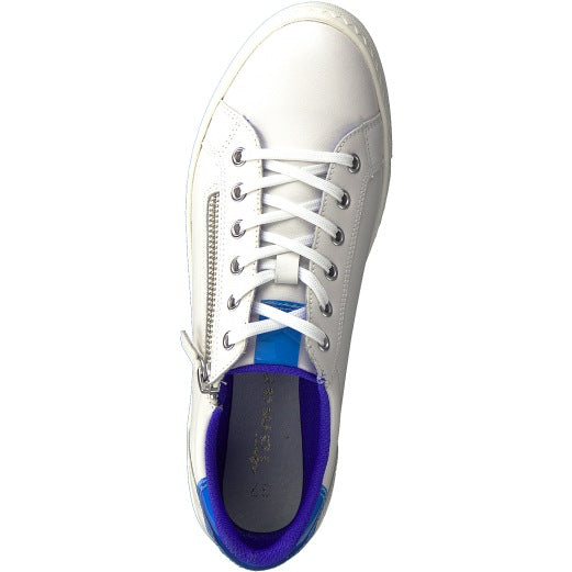 حذاء Tamaris Classic Look Laced / Zip Pump - أبيض/ملكي