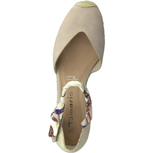 Tamaris Espadrilles Sandales Satin Strap - Beige