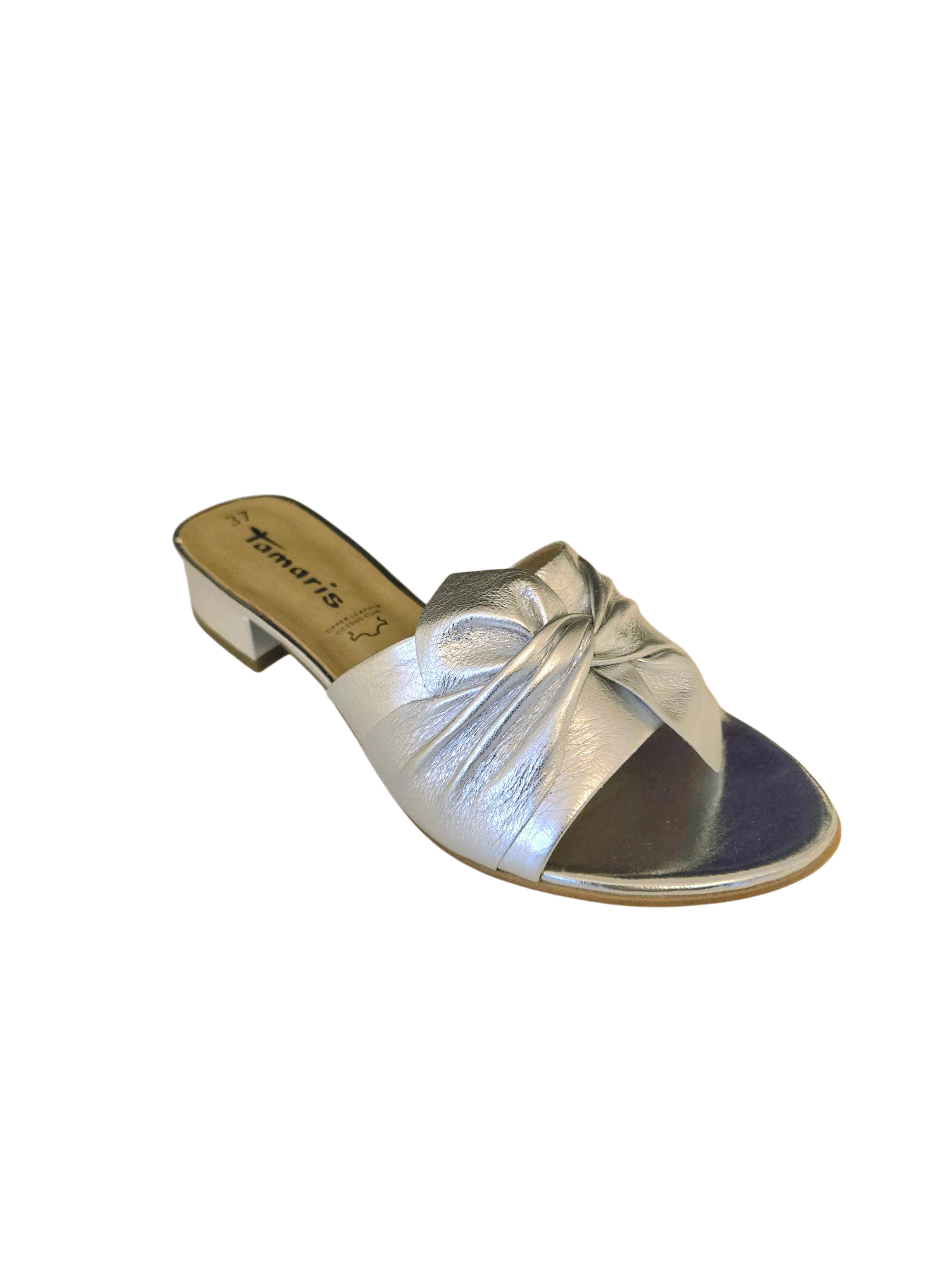 Tamaris 1-27214-20 933 Silver Flat Mule Sandal