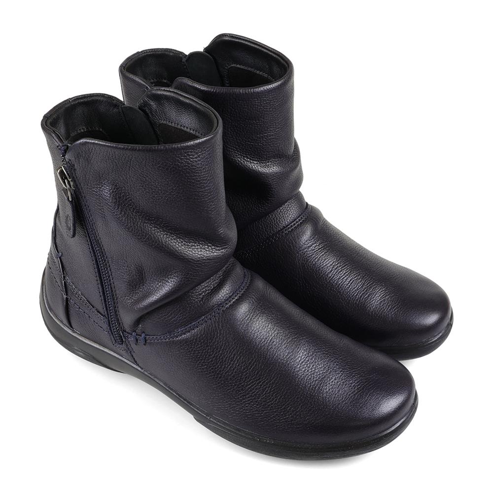 Padders Ladies Dual Fit Comfort 2E/3E BEAU - Navy Leather