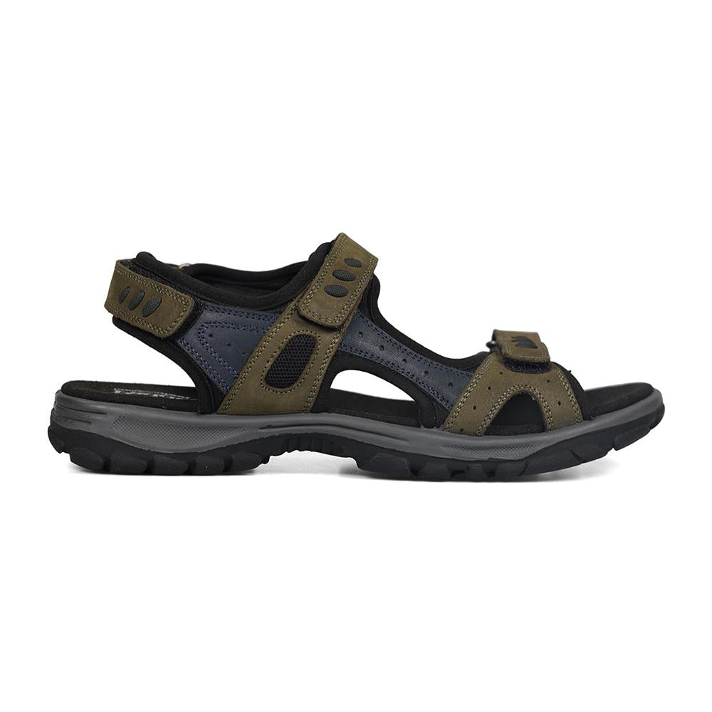 Padders Ladies Comfort Sandals 2E Fit STROLL - Khaki Multi