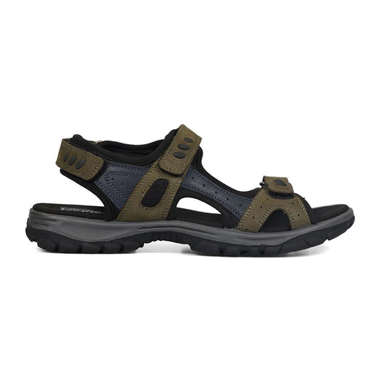Padders Ladies Comfort Sandals 2E Fit STROLL - Khaki Multi