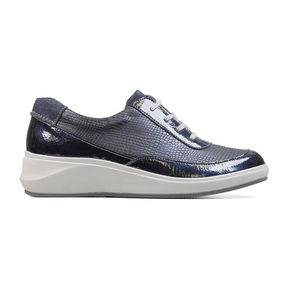 Padders Ladies Comfort 2E Fit ALFORD - Navy Metallic Combi