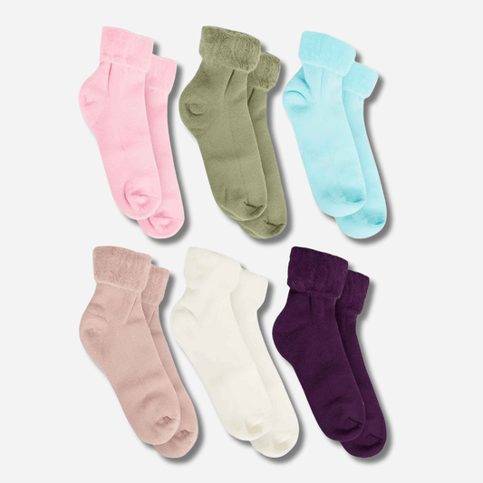 3 Pairs Womens Thermal Bed Socks Super Soft Winter Slipper Socks Cozy Nighttime Warm Footwear for Cold Feet with Snug Fit UK Sizes 4-7 by Sock Stack
