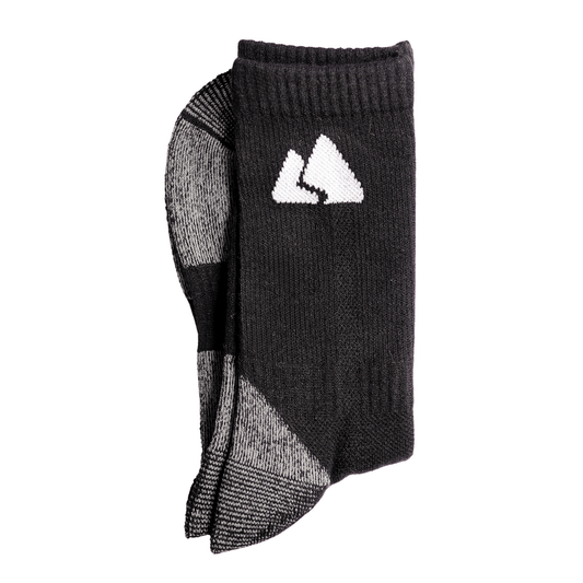 Black Merino Wool Winter Hiking Socks - Men & Women