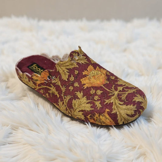 Footsie101 H7558-267F Liberty style slipper Burgundy