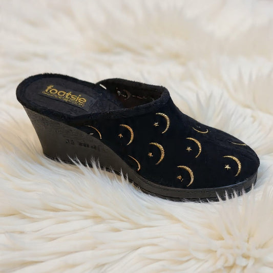 Footsie101 CA-14388-216F High wedge star and moon slipper