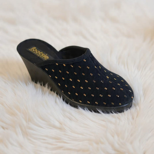 Footsie101 CA-14386F Zueco SC/A Canalon slipper Black