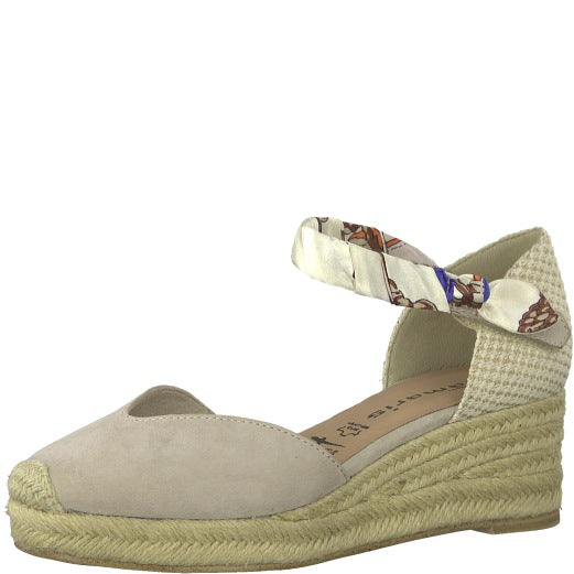 Tamaris Espadrilles Sandales Satin Strap - Beige