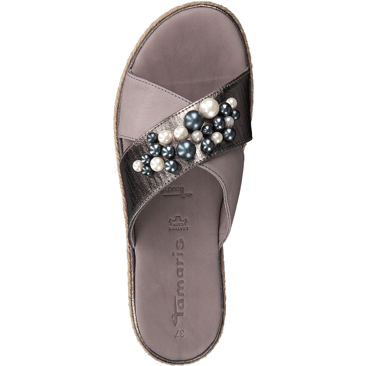 Tamaris Super Soft Slip-On Slippers - Stone Pewter