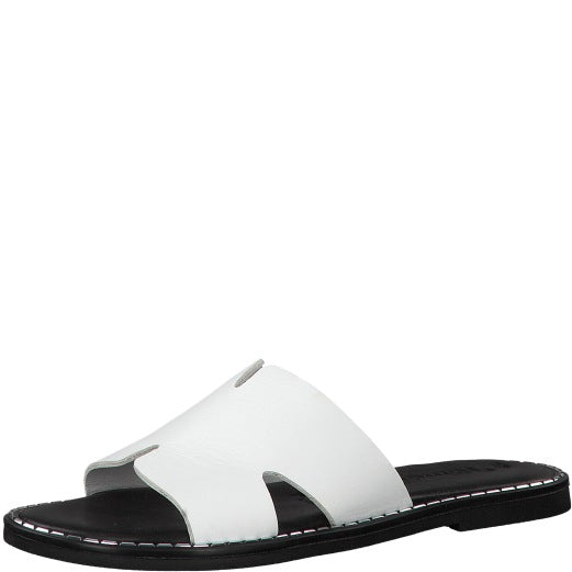 Tamaris Stylish Slide Mules - White