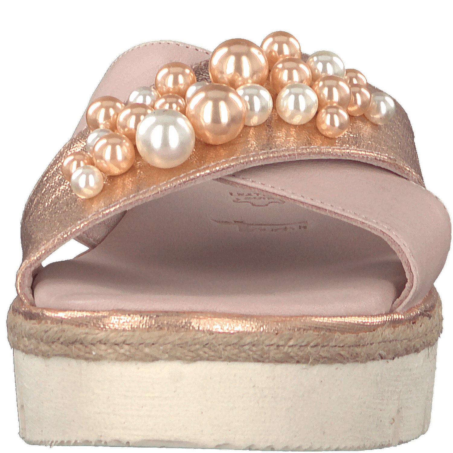 Tamaris Slip-on Slippers with Pearls - Rose