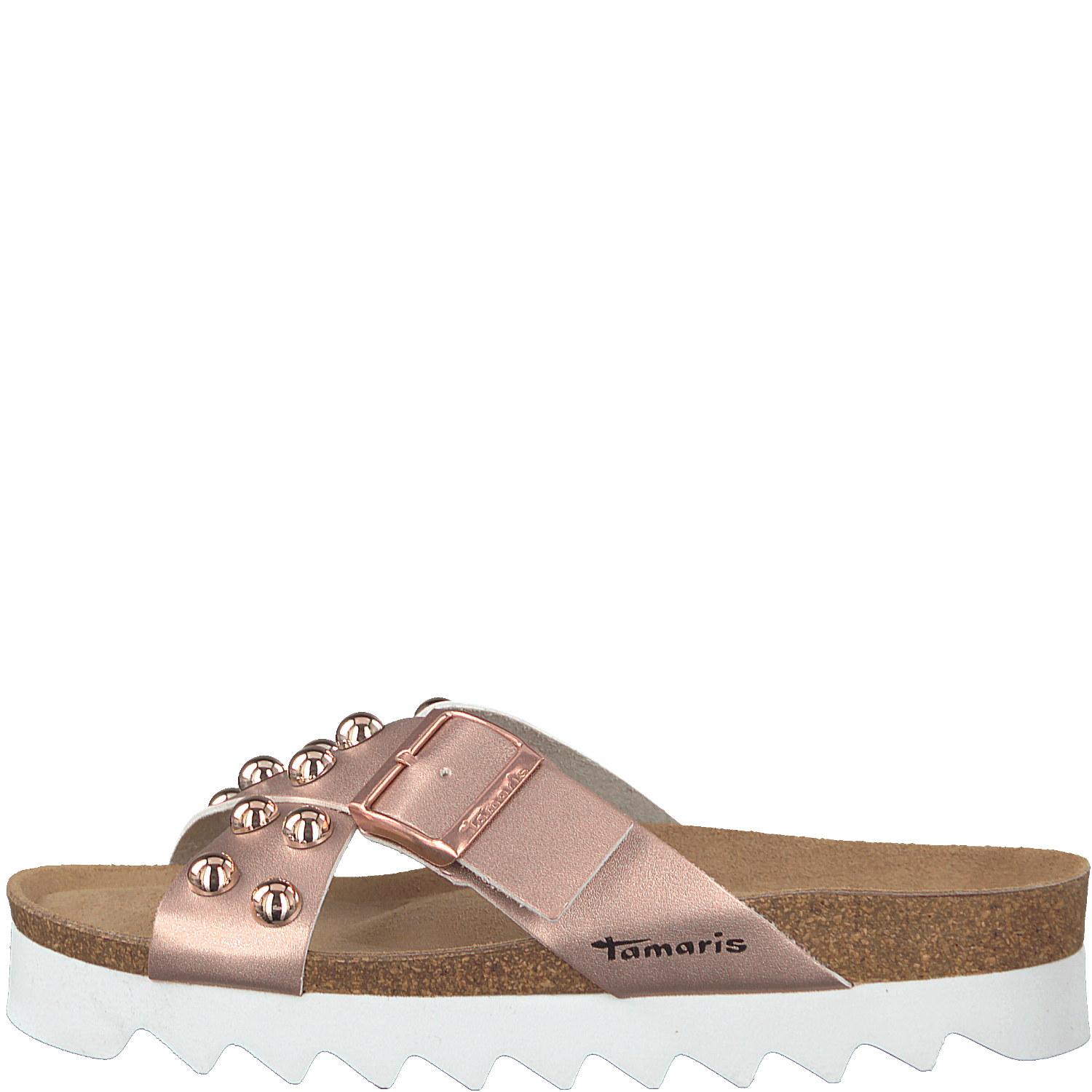 Tamaris Slip-on Slippers Buckle with Studs Rose/Gold