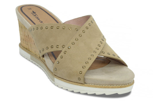 Tamaris Wedge Heel Boho Style - Shell