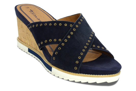 Tamaris Wedge Heel Boho Style - Navy