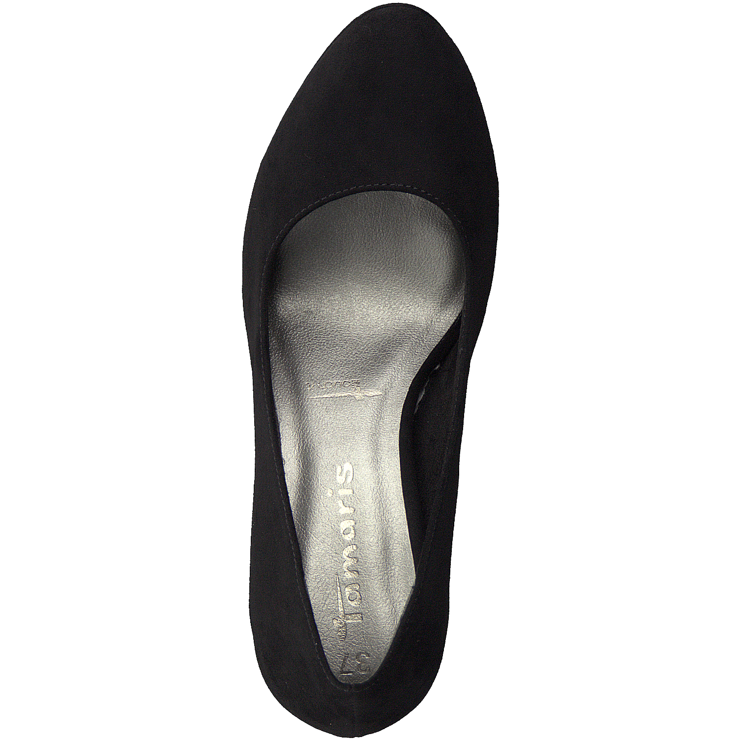 Tamaris Black Funnel Floral Heel Shoes