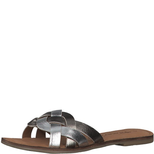 Tamaris Toe Post-Slip-on Sandals - Silver