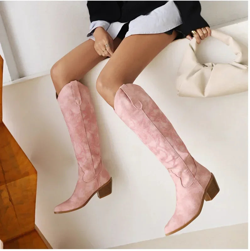 Pointed Toe Knight Boots for Women