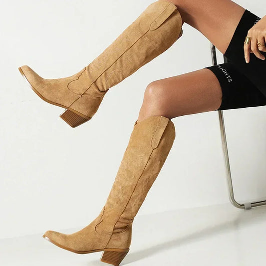 Pointed Toe Knight Boots for Women