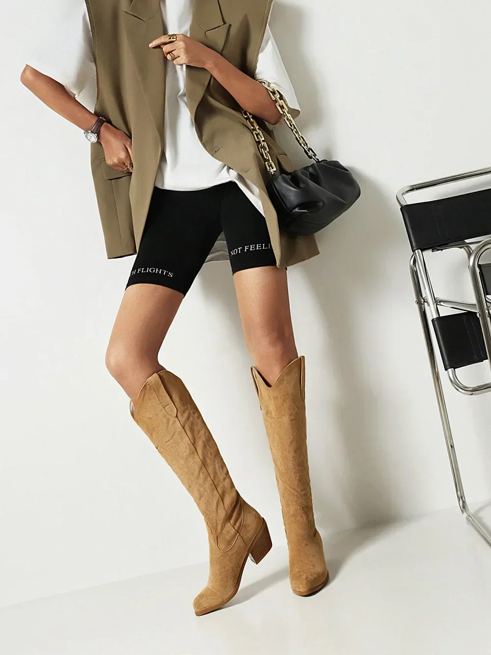 Pointed Toe Knight Boots for Women