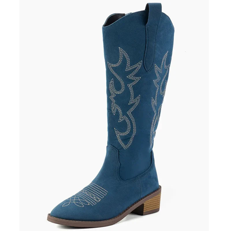 Women Chelsea Cowboy Knee High Boots