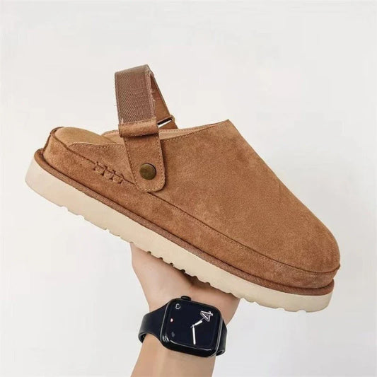 Winter Warm Thick Soles covered Half Slipper Shoes for Women