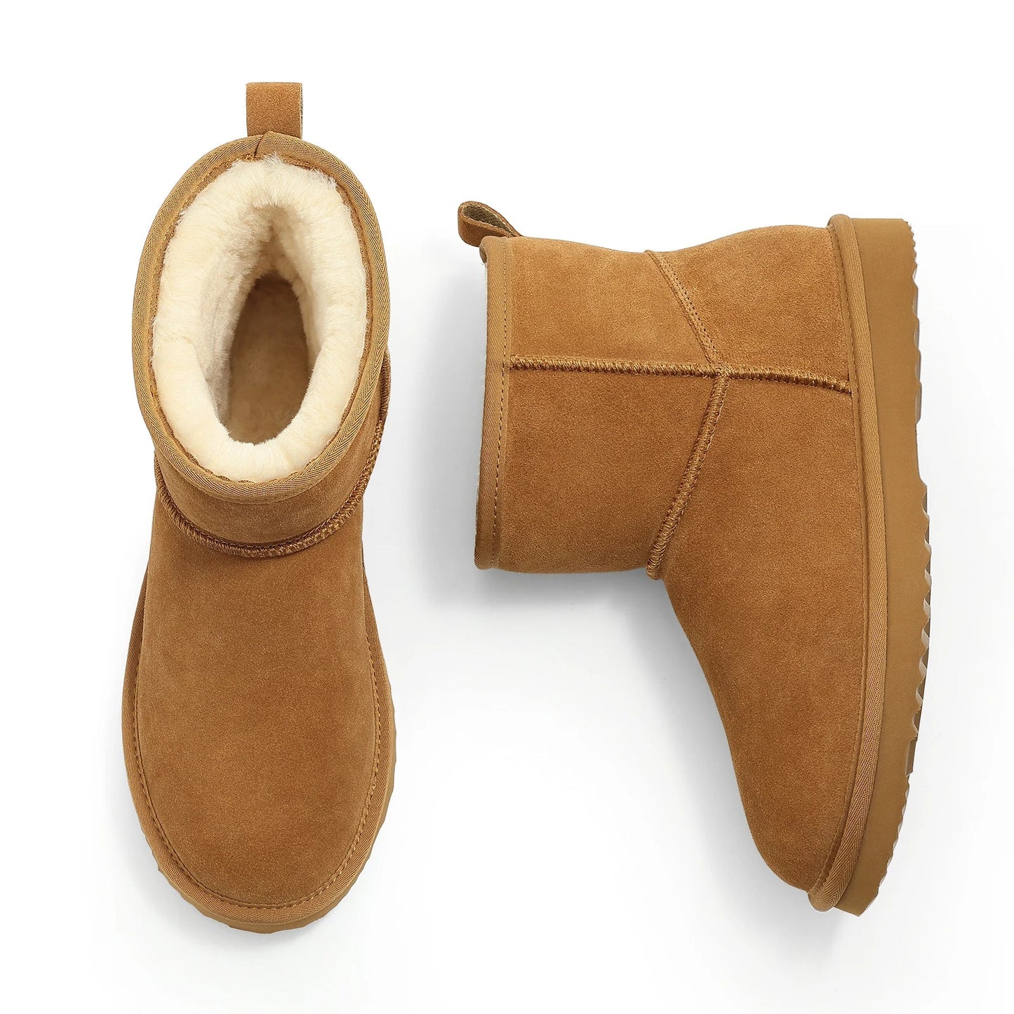 Women's Comfy Suede Plush Winter Warm Snow Boots