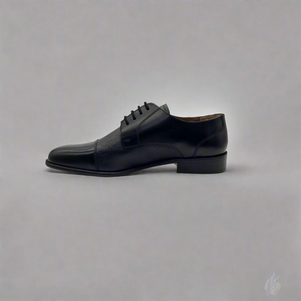 Rombah Wallace Farnham Black Leather Lace up