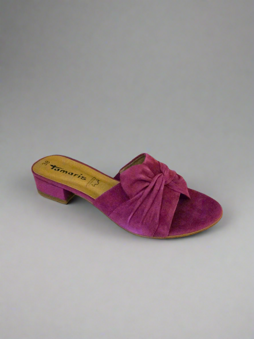 Tamaris 1-27214-20 Fuchsia Flat Mule Sandals