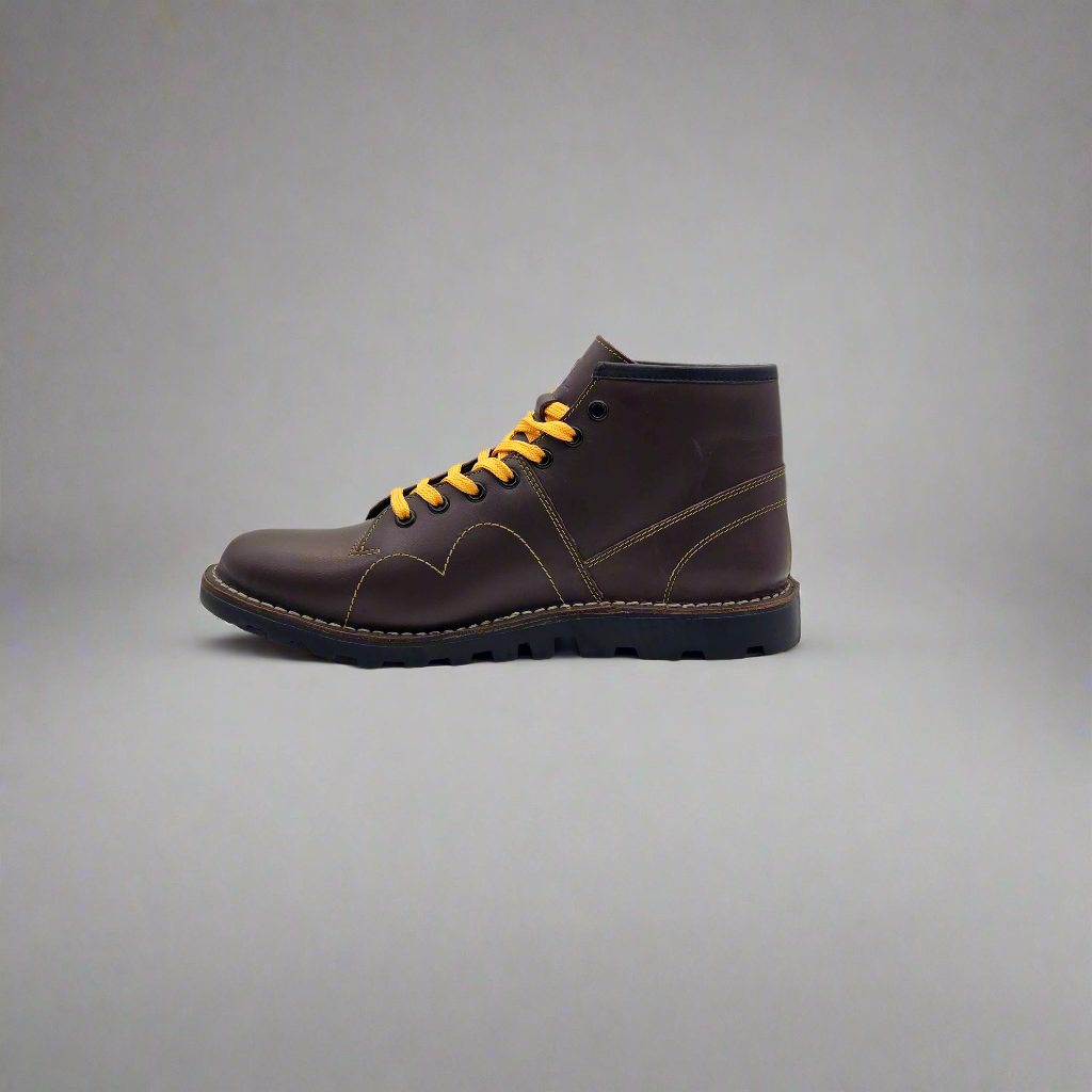 Grafters Original Retro Monkey Boots - Burgundy