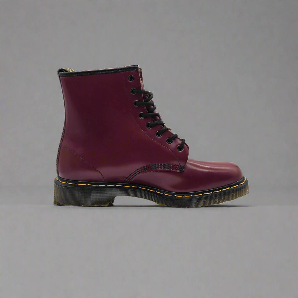 Dr Martens 1460 Smooth Leather Lace Up Boots - Red