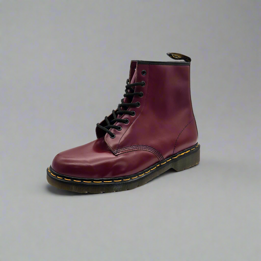 Dr Martens 1460 Smooth Leather Lace Up Boots - Red