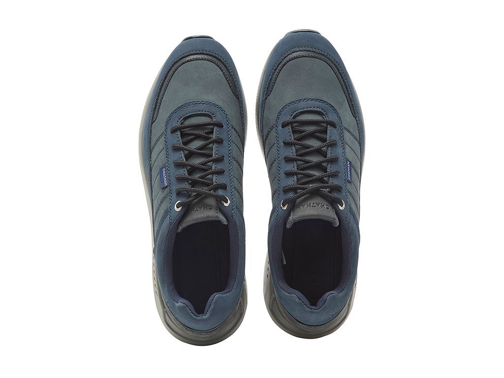 Chatham Nubuck Trainers Shoes in Navy