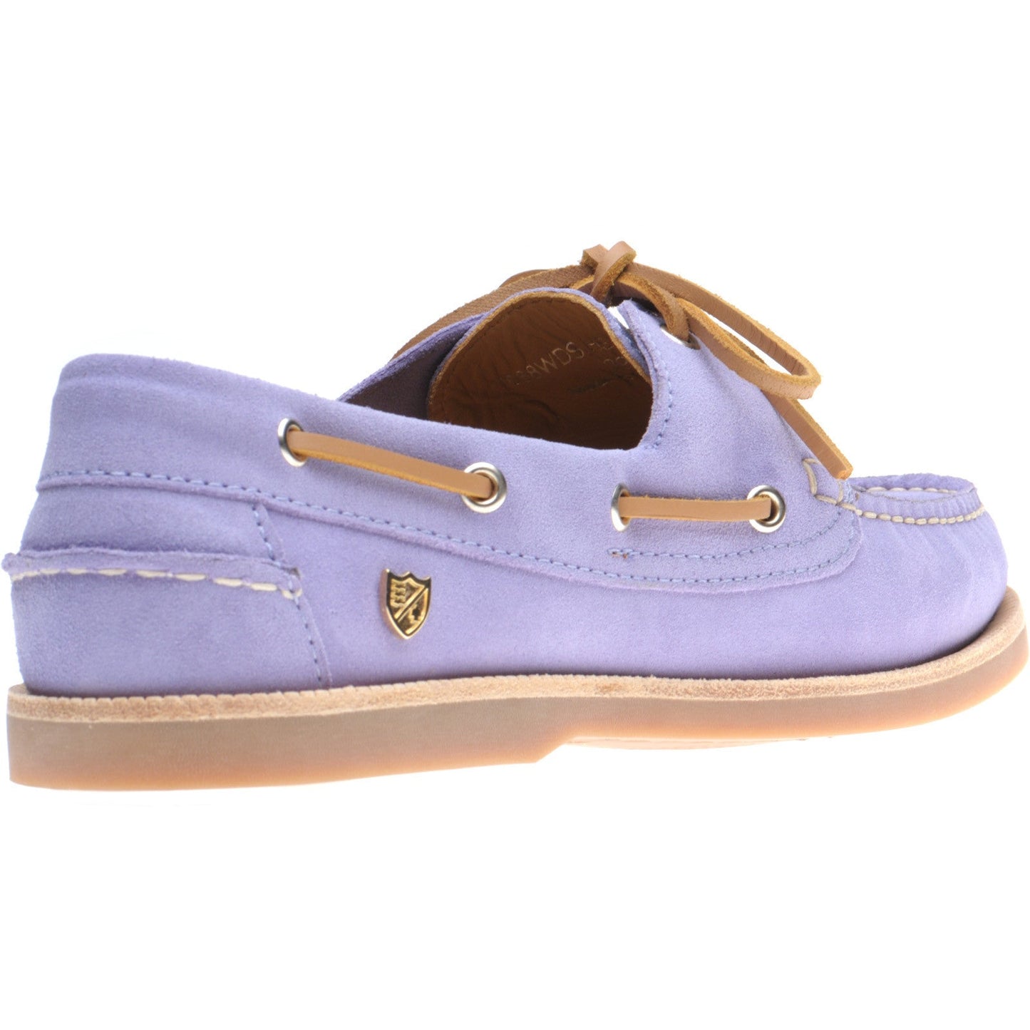 Herring Cordelia ladies rubber-soled deck shoes in lilac suede
